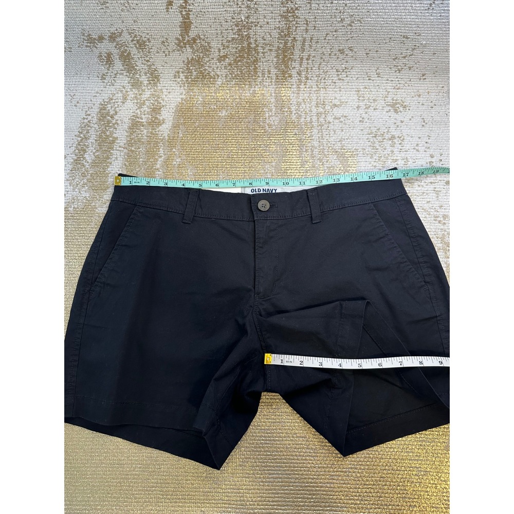 OLD NAVY Black Chino Mid-Rise Stretch Shorts Lightweight Travel Vacation NWT 8 - Picture 7 of 7